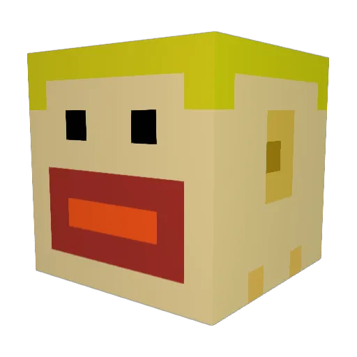 qownsgud Minecraft avatar head, 3D render