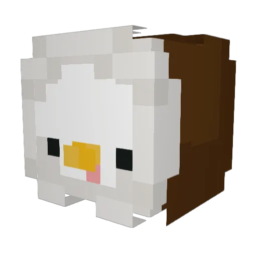 qoyu Minecraft avatar head, 3D render