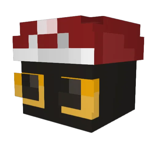 qp_fo Minecraft avatar head, 3D render