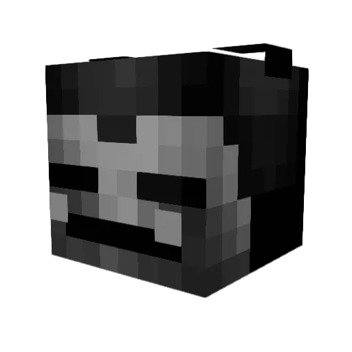 qpes Minecraft avatar head, 3D render