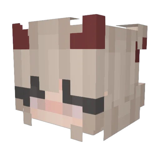 qpms Minecraft avatar head, 3D render