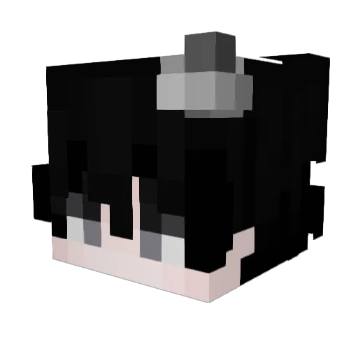 qppleHg Minecraft avatar head, 3D render