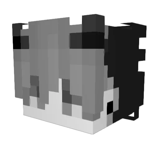 qpsRNd Minecraft avatar head, 3D render