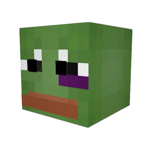 qpxplo Minecraft avatar head, 3D render