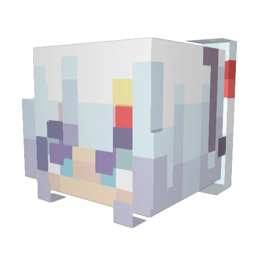 qpyi Minecraft avatar head, 3D render