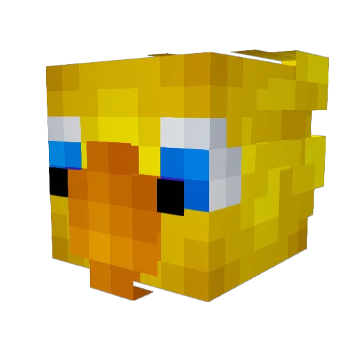 qq6q6 Minecraft avatar head, 3D render