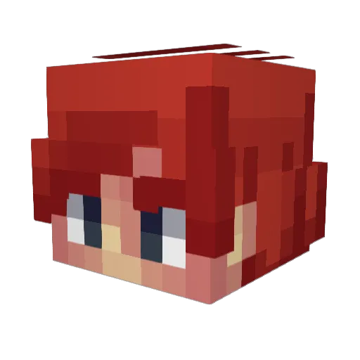 qqLixXer Minecraft avatar head, 3D render