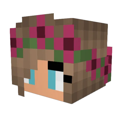 qq_Ixchel Minecraft avatar head, 3D render