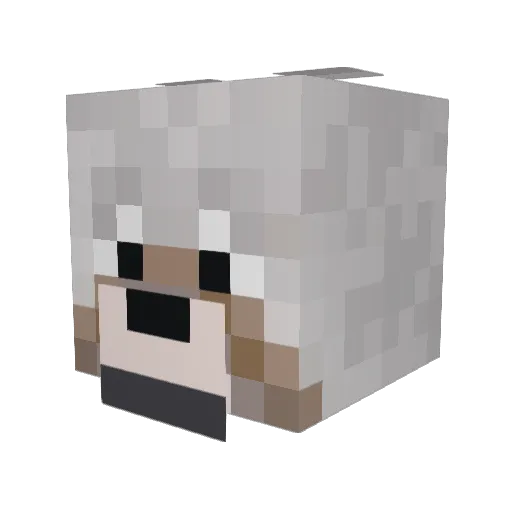qqdm Minecraft avatar head, 3D render