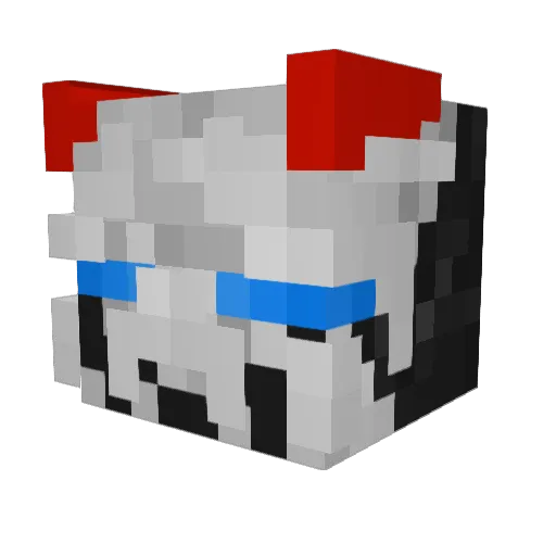 qqhowhow Minecraft avatar head, 3D render
