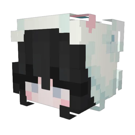 qqjuice Minecraft avatar head, 3D render
