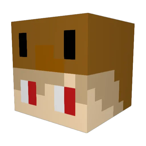 qqoosssi Minecraft avatar head, 3D render