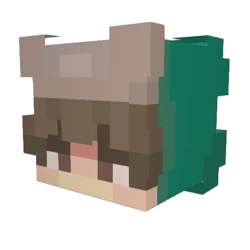 qqq24 Minecraft avatar head, 3D render
