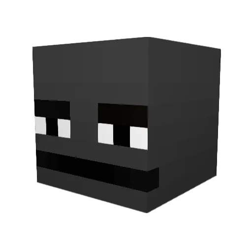 qqq387 Minecraft avatar head, 3D render