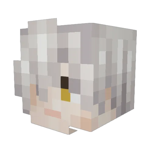 qqqnn Minecraft avatar head, 3D render