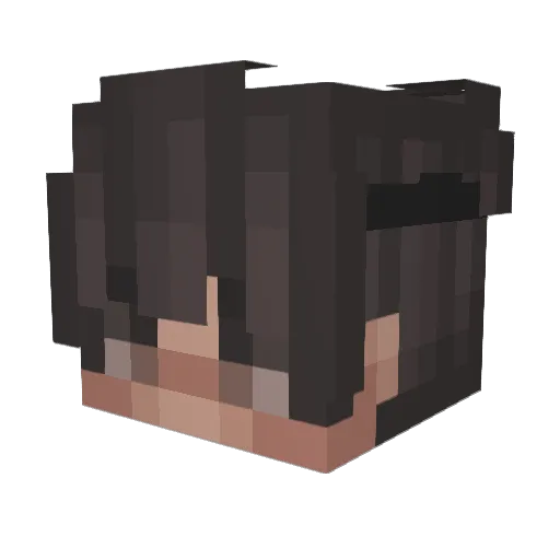 qqrs Minecraft avatar head, 3D render