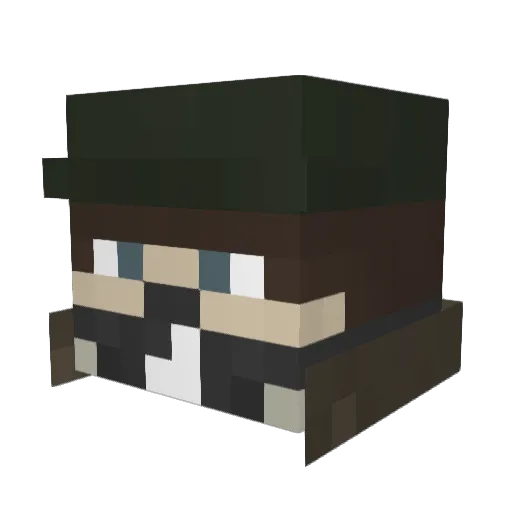 qqsaeedqq Minecraft avatar head, 3D render