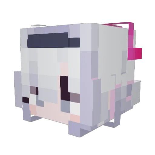 qqsshh Minecraft avatar head, 3D render