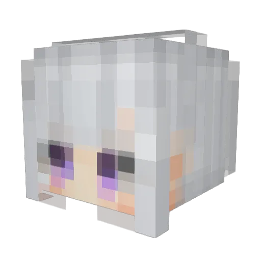 qquazzizu Minecraft avatar head, 3D render