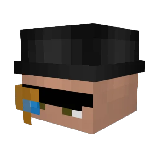qqushka_ Minecraft avatar head, 3D render