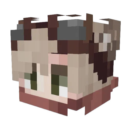 qqw490807 Minecraft avatar head, 3D render