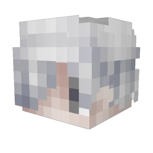 qqzq Minecraft avatar head, 3D render