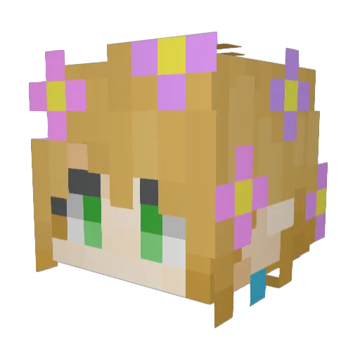 qrazy_qrow Minecraft avatar head, 3D render