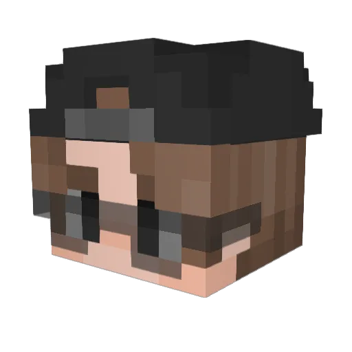 qrda Minecraft avatar head, 3D render