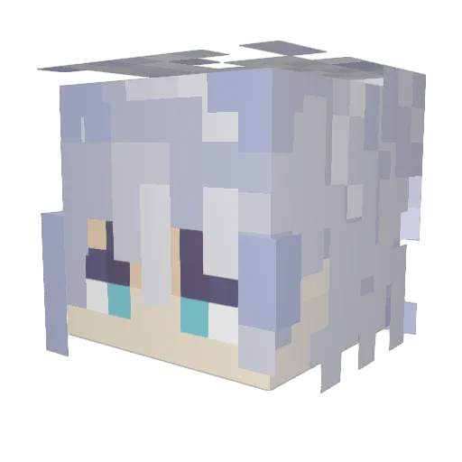 qreloN Minecraft avatar head, 3D render
