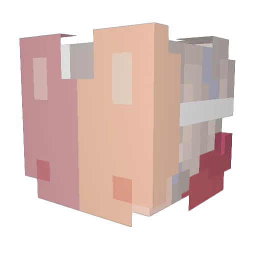 qremtt Minecraft avatar head, 3D render