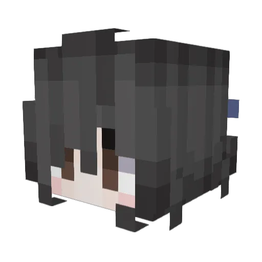 qrevive Minecraft avatar head, 3D render