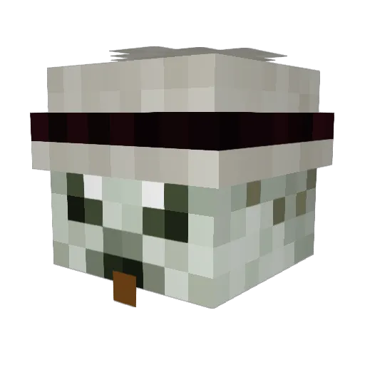 qriffen Minecraft avatar head, 3D render