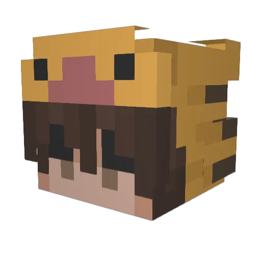 qro__ Minecraft avatar head, 3D render