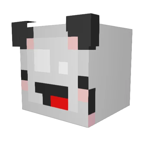 qrogy Minecraft avatar head, 3D render