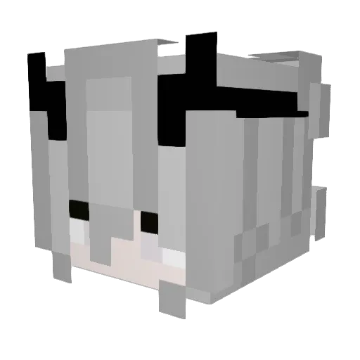 qrqu2 Minecraft avatar head, 3D render