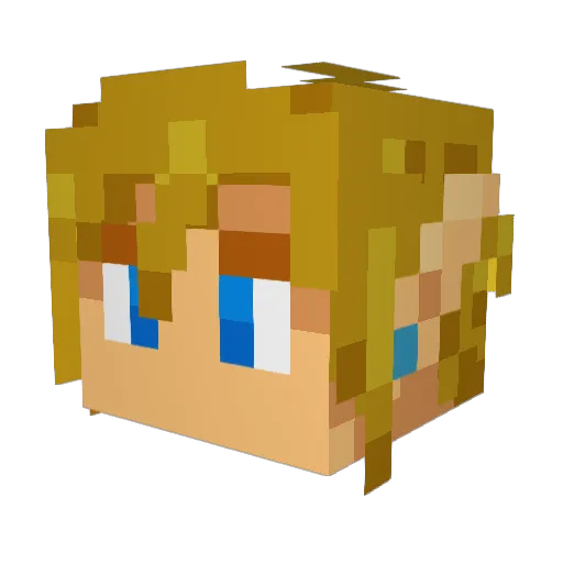 qrstuvv Minecraft avatar head, 3D render