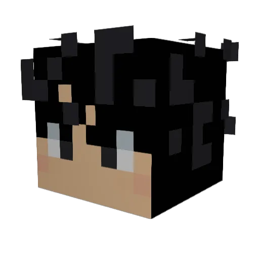 qrtuz Minecraft avatar head, 3D render