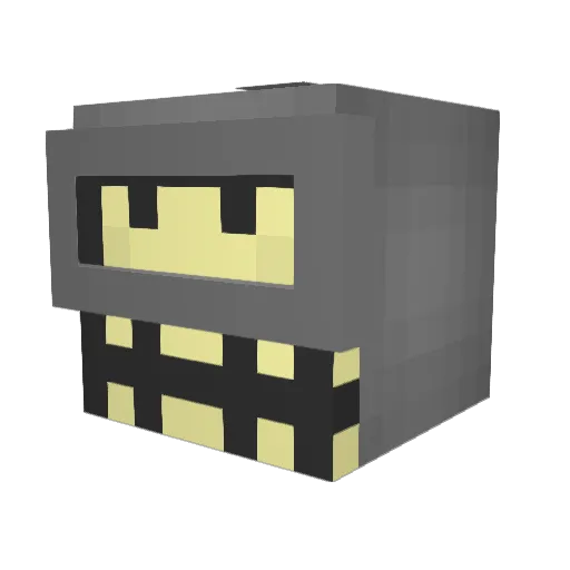 qruq Minecraft avatar head, 3D render