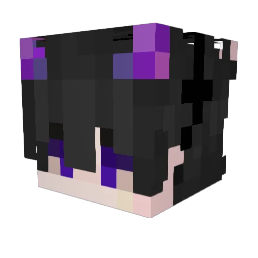 qrvh Minecraft avatar head, 3D render