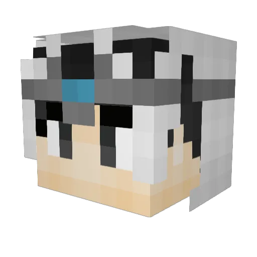 qryang Minecraft avatar head, 3D render