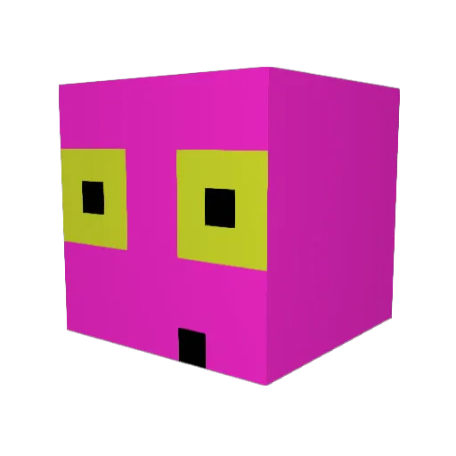 qs51 Minecraft avatar head, 3D render