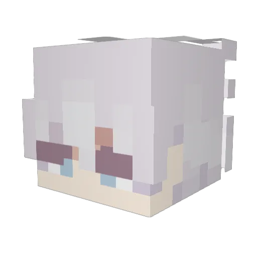 qscdd Minecraft avatar head, 3D render
