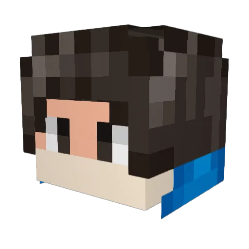 qsdewa Minecraft avatar head, 3D render
