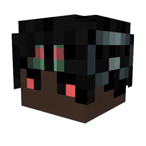 qserft Minecraft avatar head, 3D render