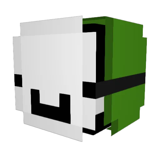 qsklp Minecraft avatar head, 3D render