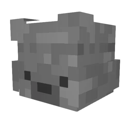 qstvv Minecraft avatar head, 3D render