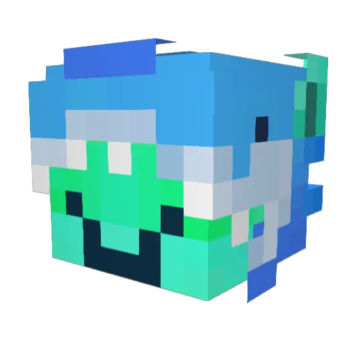 qswift__ Minecraft avatar head, 3D render