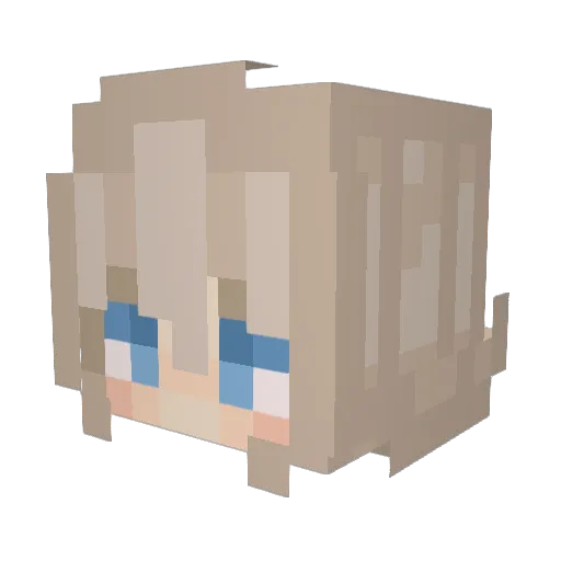 qsyo Minecraft avatar head, 3D render
