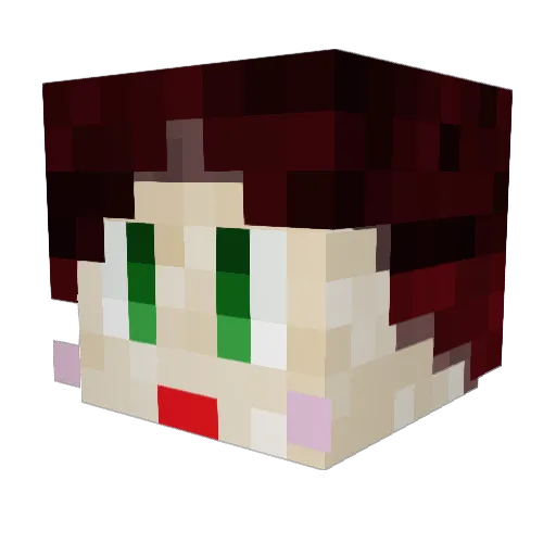 qsyokusan Minecraft avatar head, 3D render