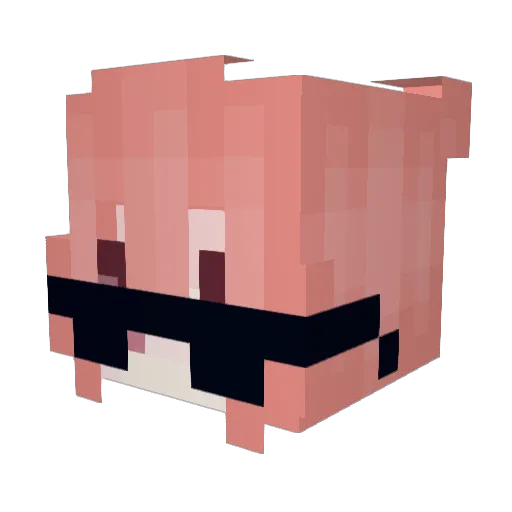 qtDahyun Minecraft avatar head, 3D render